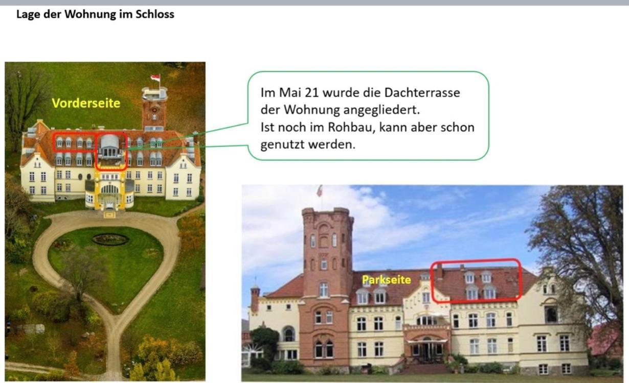 Schloss Lelkendorf Apartment Ulrichshusen Maisonette Fewo Mecklenburger Seenplatte Mit Dachterrasse Naehe Ostsee Esterno foto